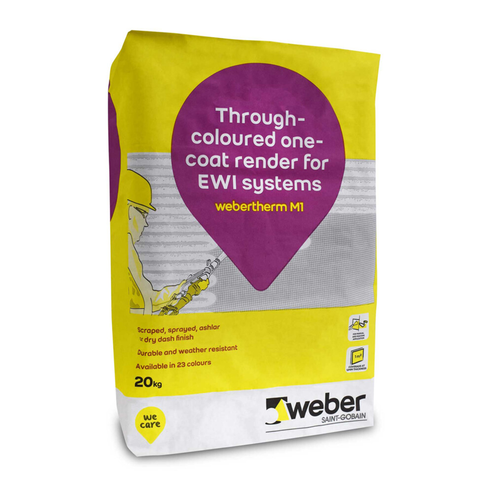 webertherm M1 — mineral one coat external insulation render for use with EWI systems webertherm M1 — mineral one coat external insulation render for use with EWI systems